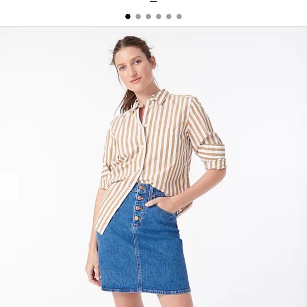 J. Crew mini jean skirt